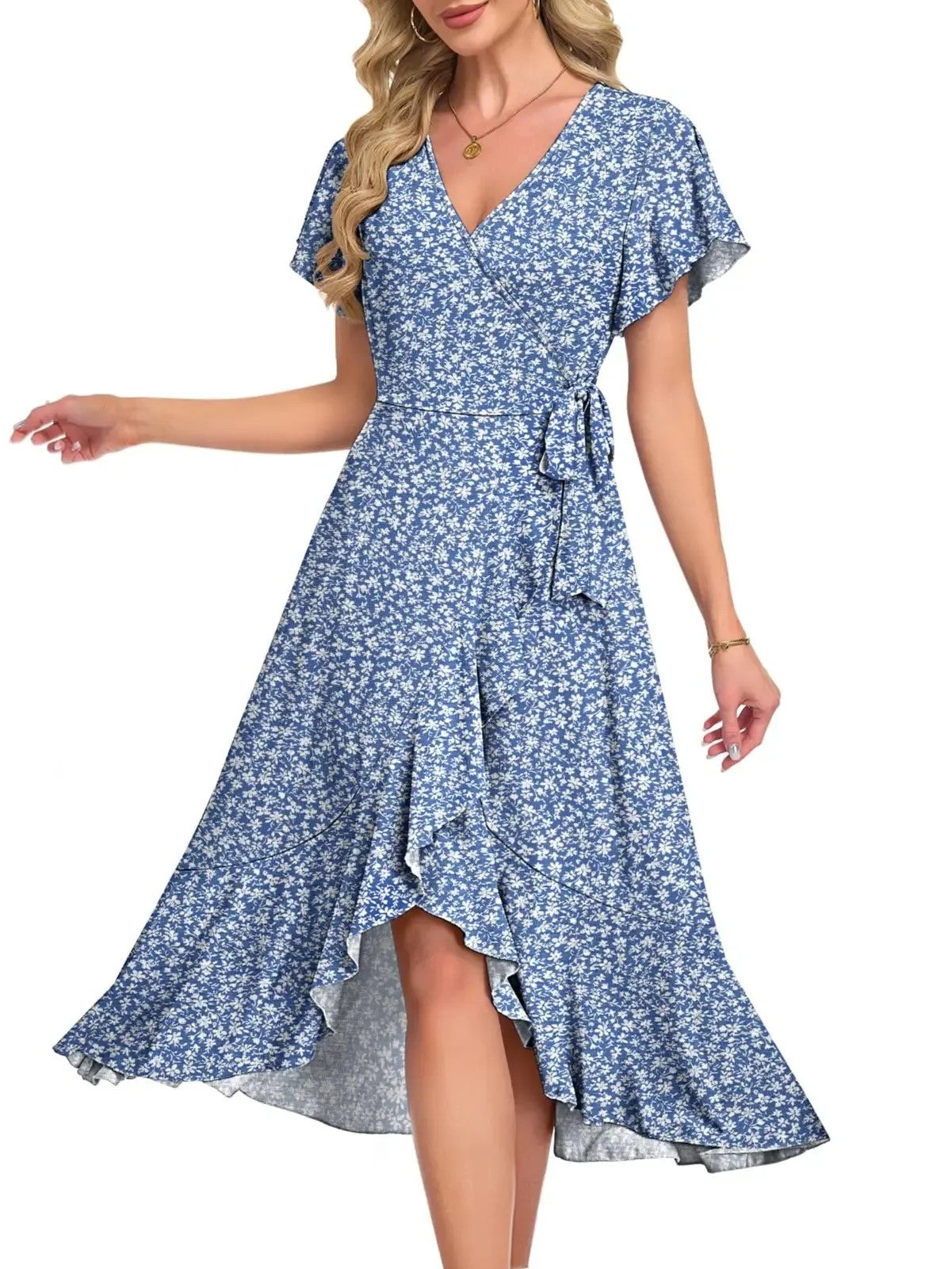 Women's Lightweight Flowy Tie Dress for Spring & Summer