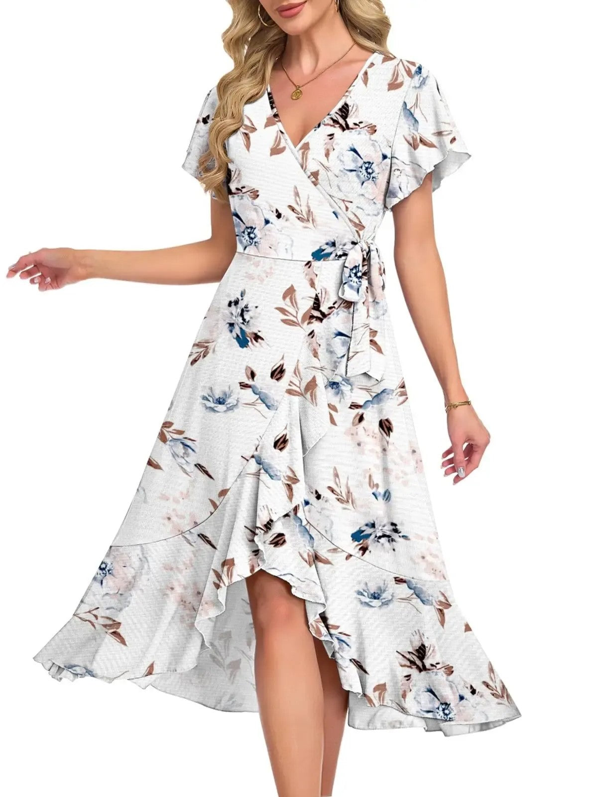 Women's Lightweight Flowy Tie Dress for Spring & Summer