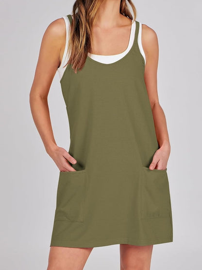 Women's Casual 2 In 1 Cami Romper Outfit