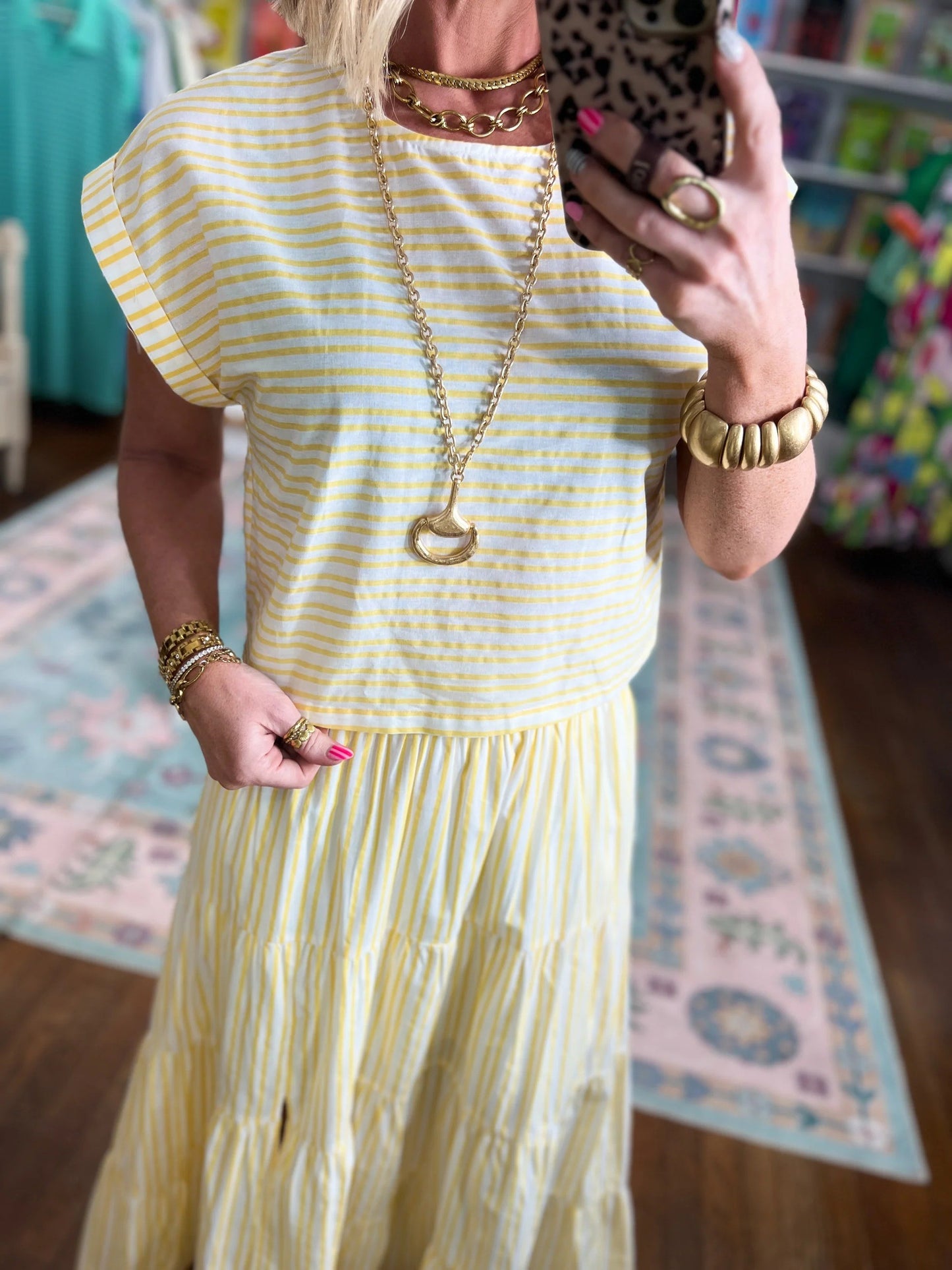 Women's Sunny Stripe Two-Piece Summer Set