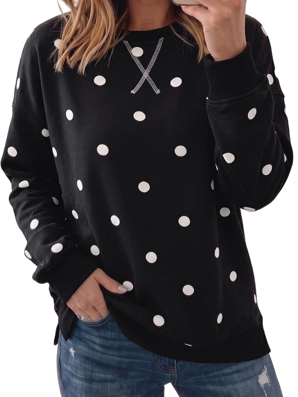Women's Relaxed Fit Graphic Crewneck Top