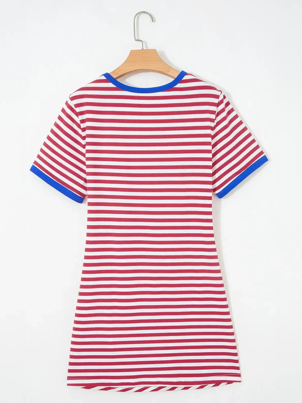 Women's Casual Knotted Striped Tee Dress