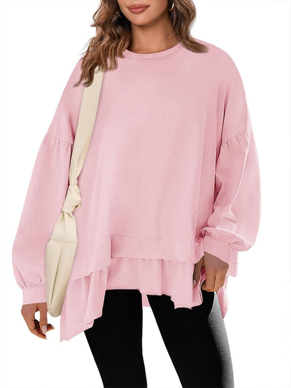 Women's Asymmetrical Layered Sweatshirt