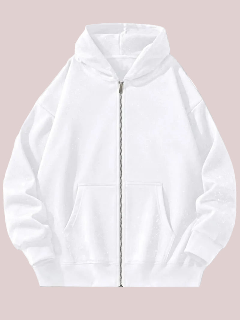 Glitter Speckled Zip Up Hooded Jacket
