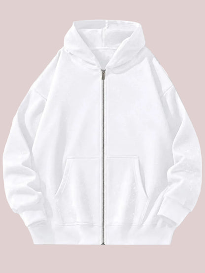 Glitter Speckled Zip Up Hooded Jacket