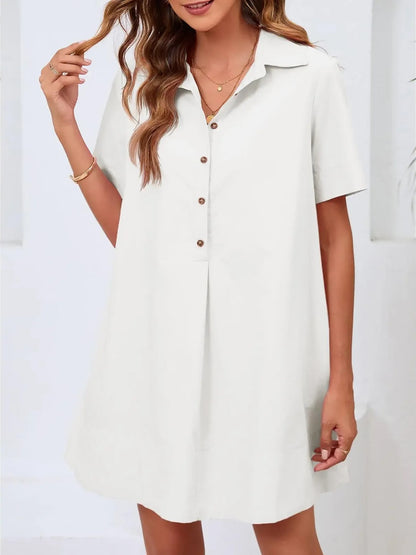 Women's Front Button Shirt Style Dress