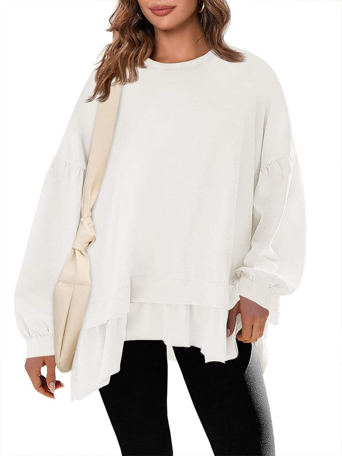 Women's Asymmetrical Layered Sweatshirt