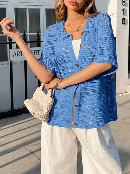 Women's Summer Breeze Crochet Knit Cardigan