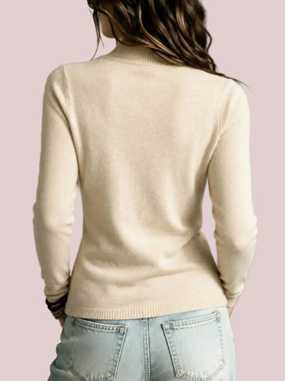 Women's Surplice V Neck Slim Fit Knit Sweater