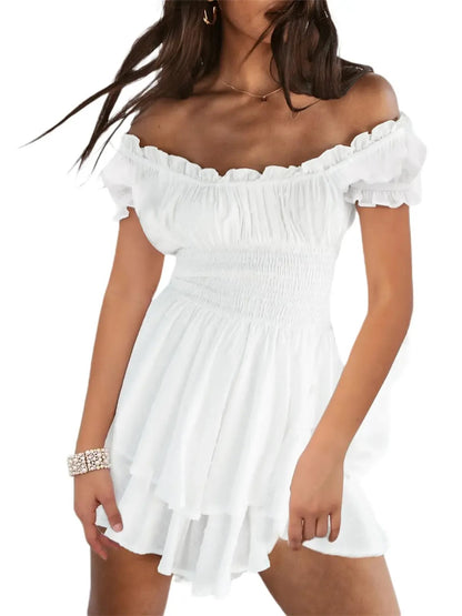 Women's Elastic Waist Ruffled Jumpsuit