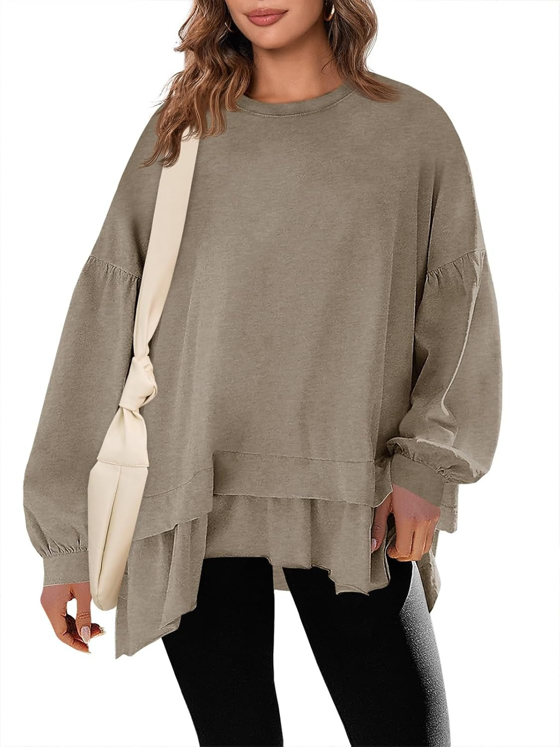 Women's Asymmetrical Layered Sweatshirt