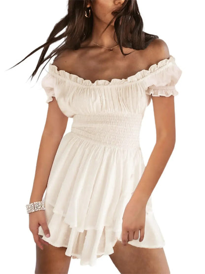 Women's Elastic Waist Ruffled Jumpsuit