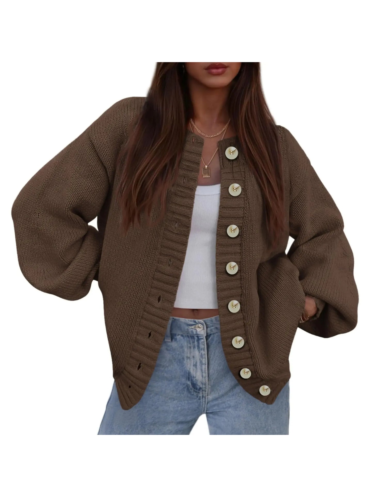 Women's Fall Oversized Knit Cardigan