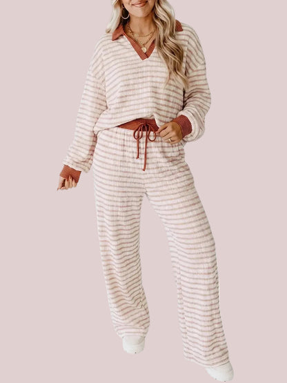 Women's Cloud-Soft Striped Lounge Set