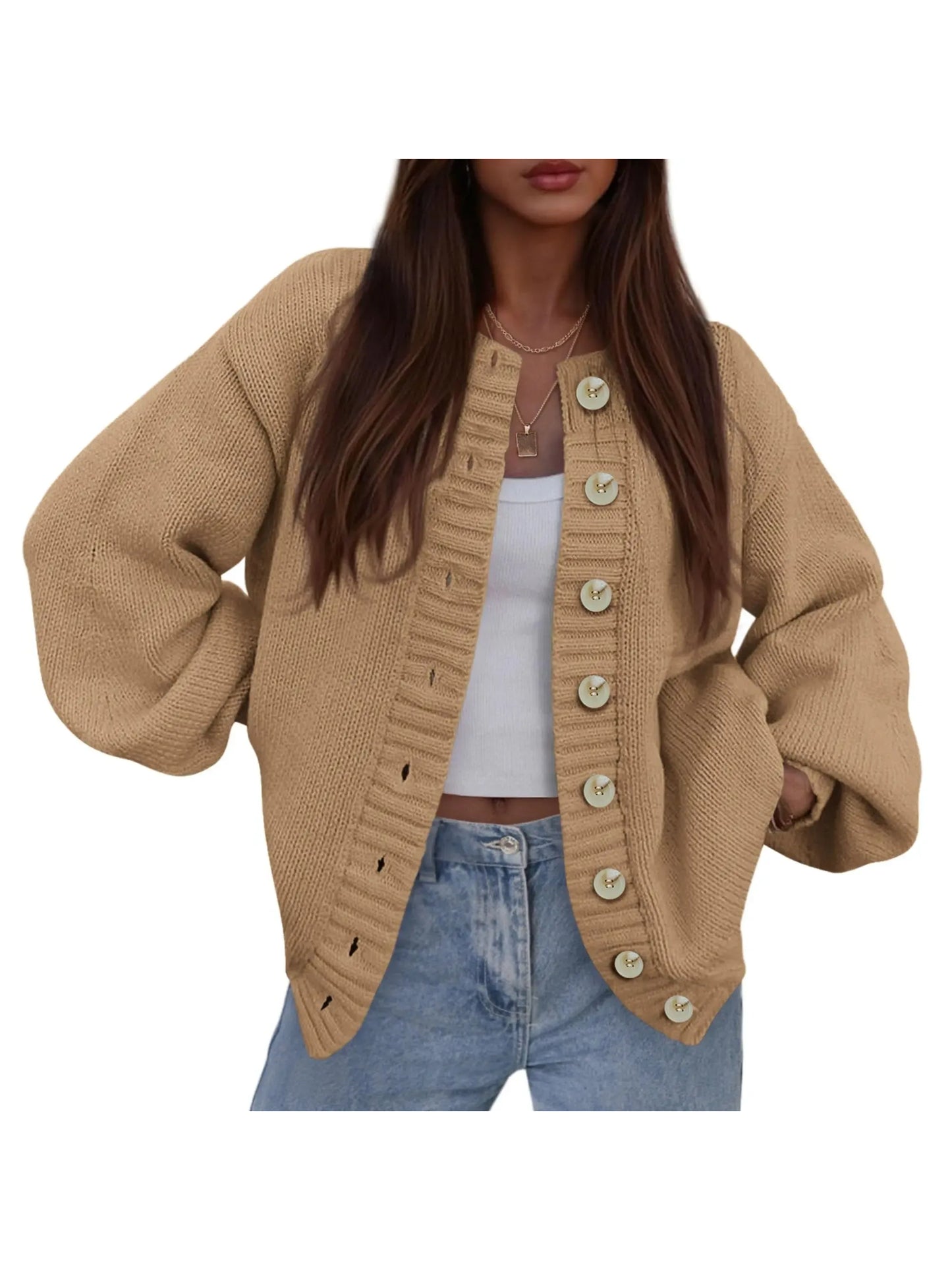 Women's Fall Oversized Knit Cardigan