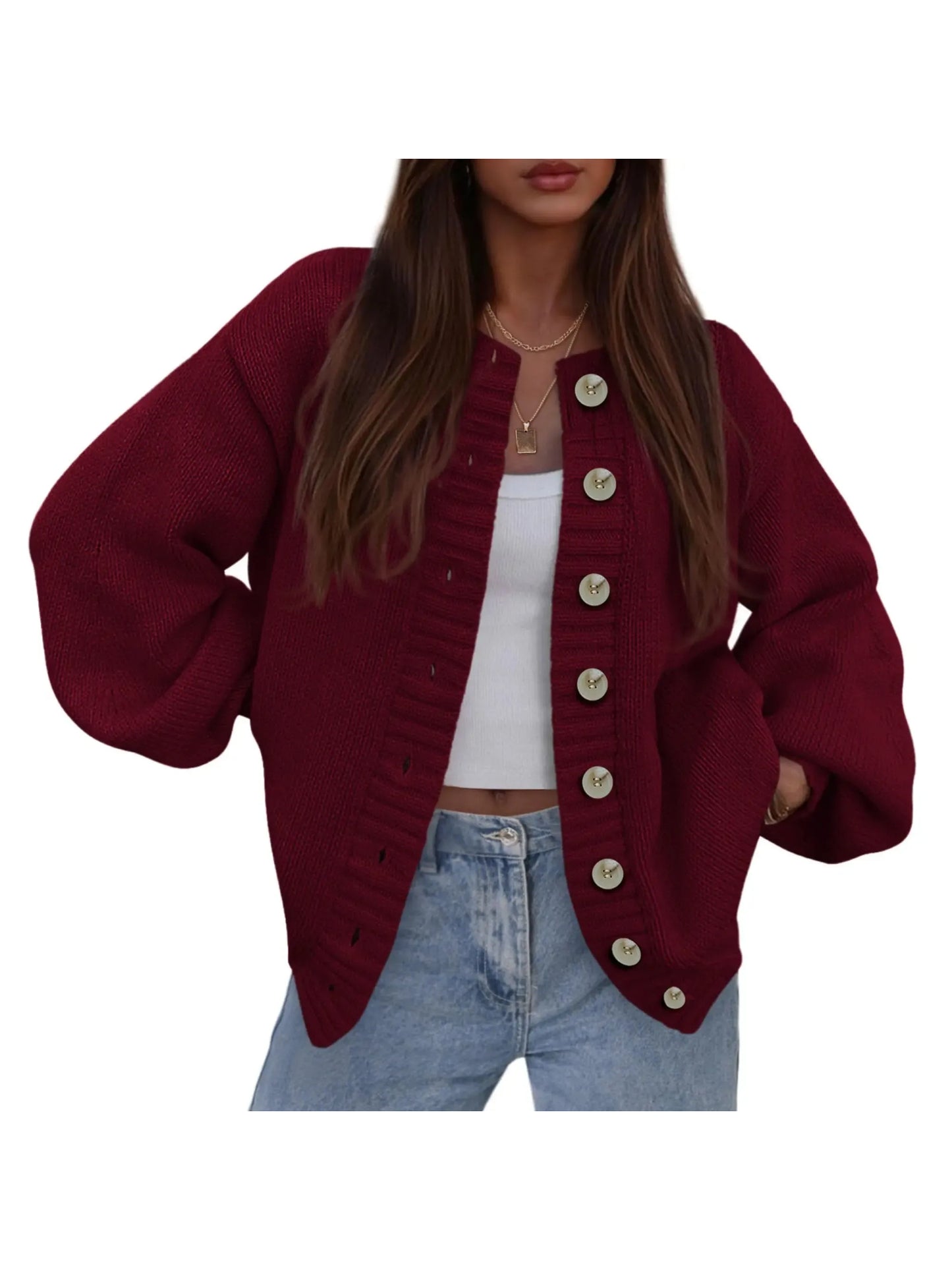 Women's Fall Oversized Knit Cardigan