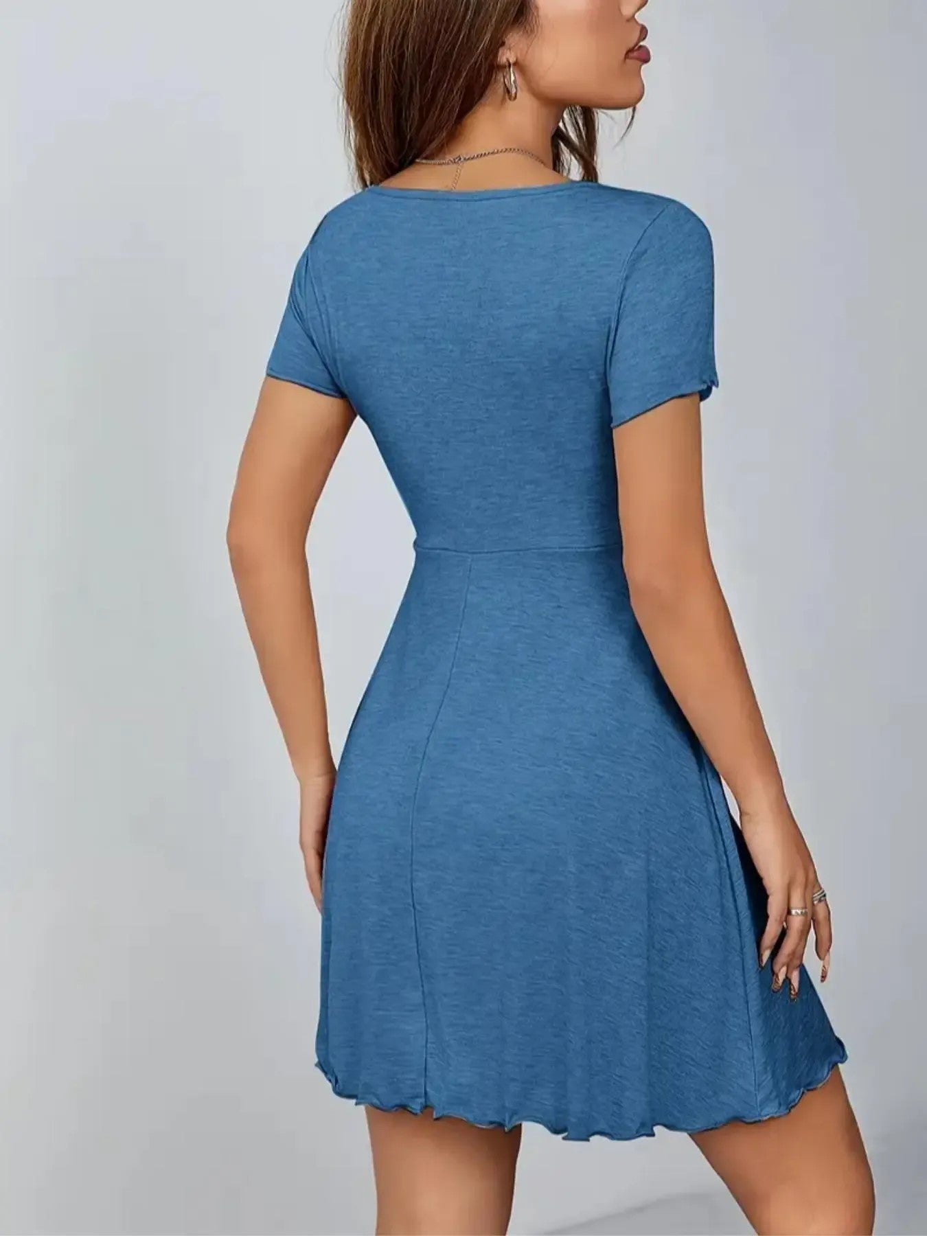 Women's Stretch V Neck Slim Dress