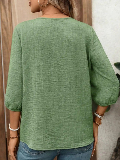 Women's Puff 3/4 Sleeve Casual Top