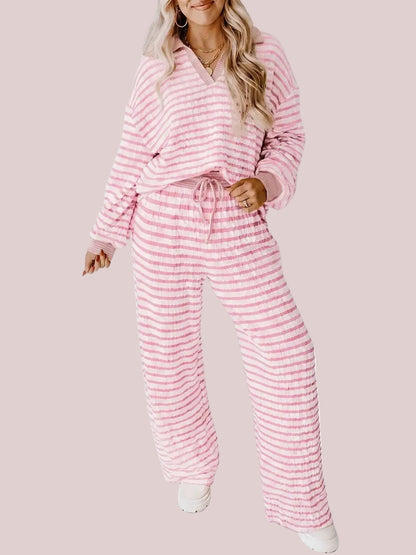 Women's Cloud-Soft Striped Lounge Set