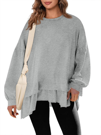 Women's Asymmetrical Layered Sweatshirt