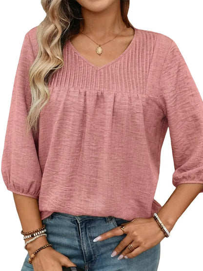 Women's Puff 3/4 Sleeve Casual Top