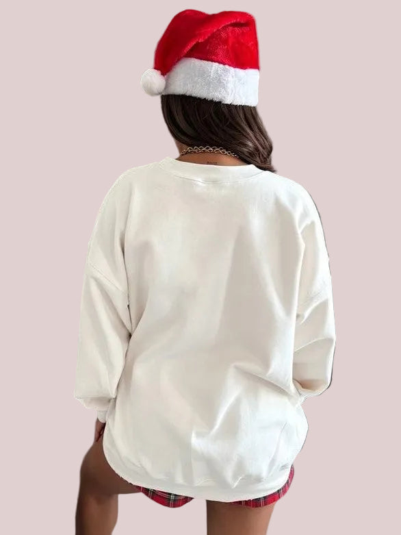 Women's Merry Plaid Letter Sweatshirt & Plaid Shorts 2 Piece Set