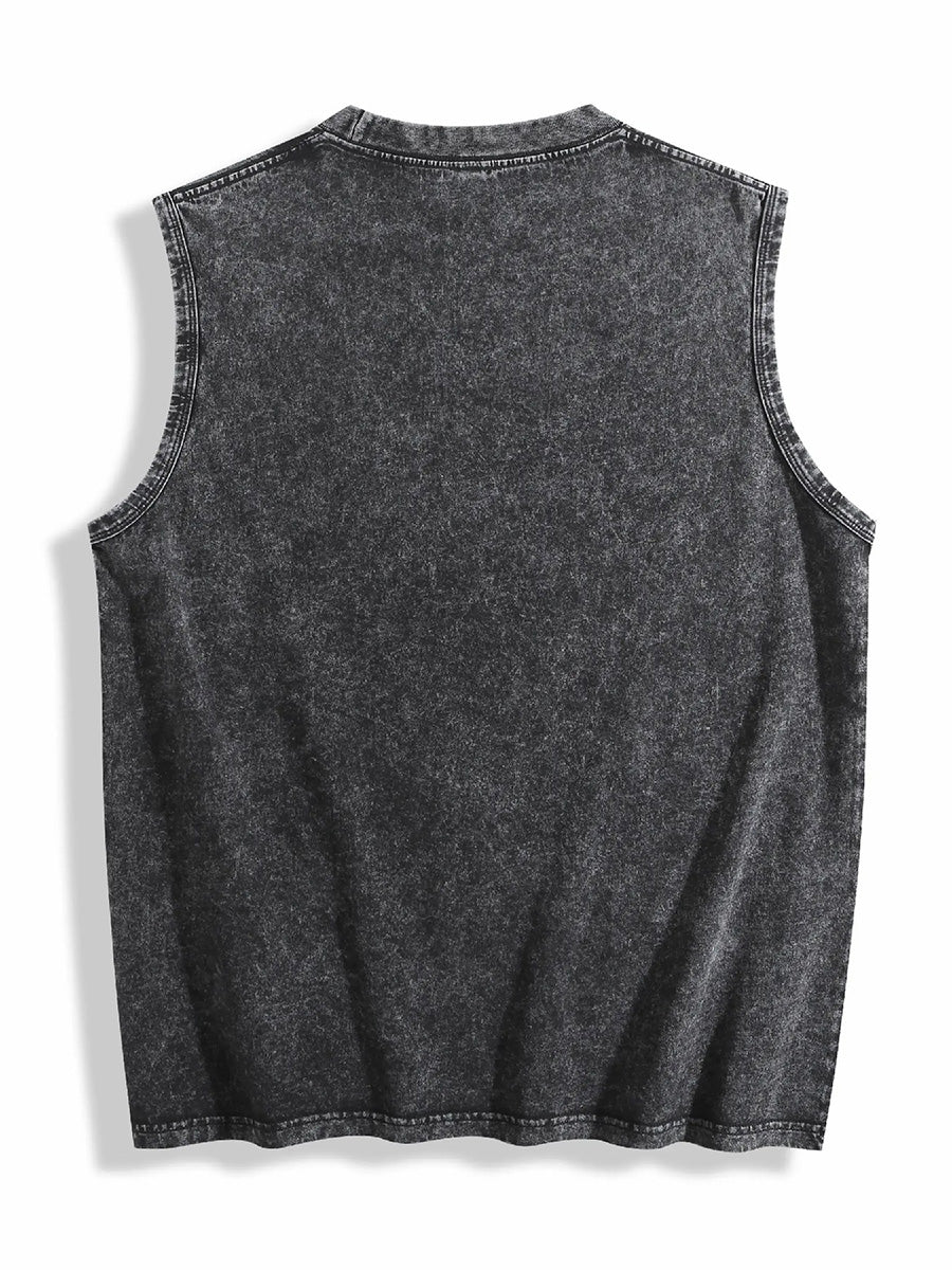 Vintage Washed Sleeveless Tank Top
