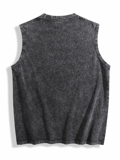 Vintage Washed Sleeveless Tank Top