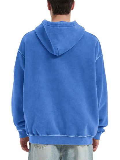 Vintage Half‑Zip Pocket Hoodie