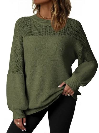 Women's Drop Shoulder Balloon Sleeve Sweater