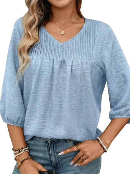 Women's Puff 3/4 Sleeve Casual Top