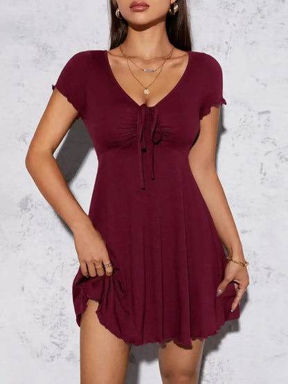 Women's Stretch V Neck Slim Dress