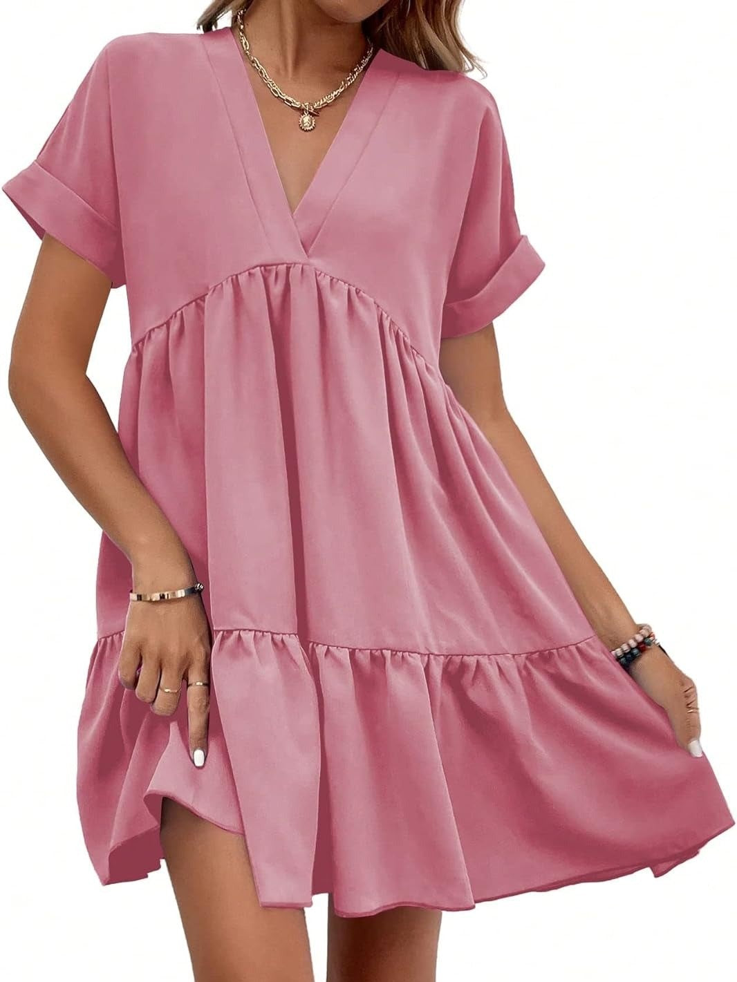 Women's Summer Loose Fit Babydoll Dress