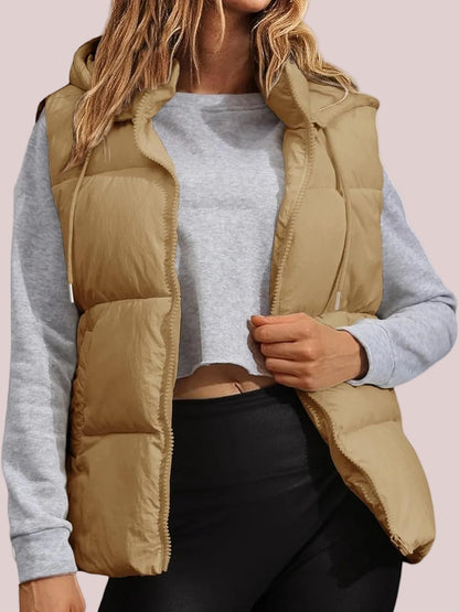Women's Lightweight Hooded Puffer Vest