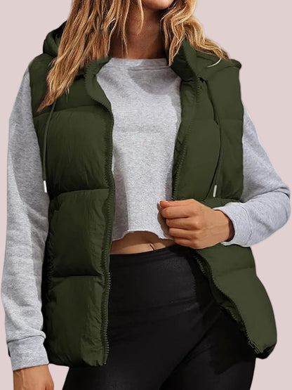 Women's Lightweight Hooded Puffer Vest