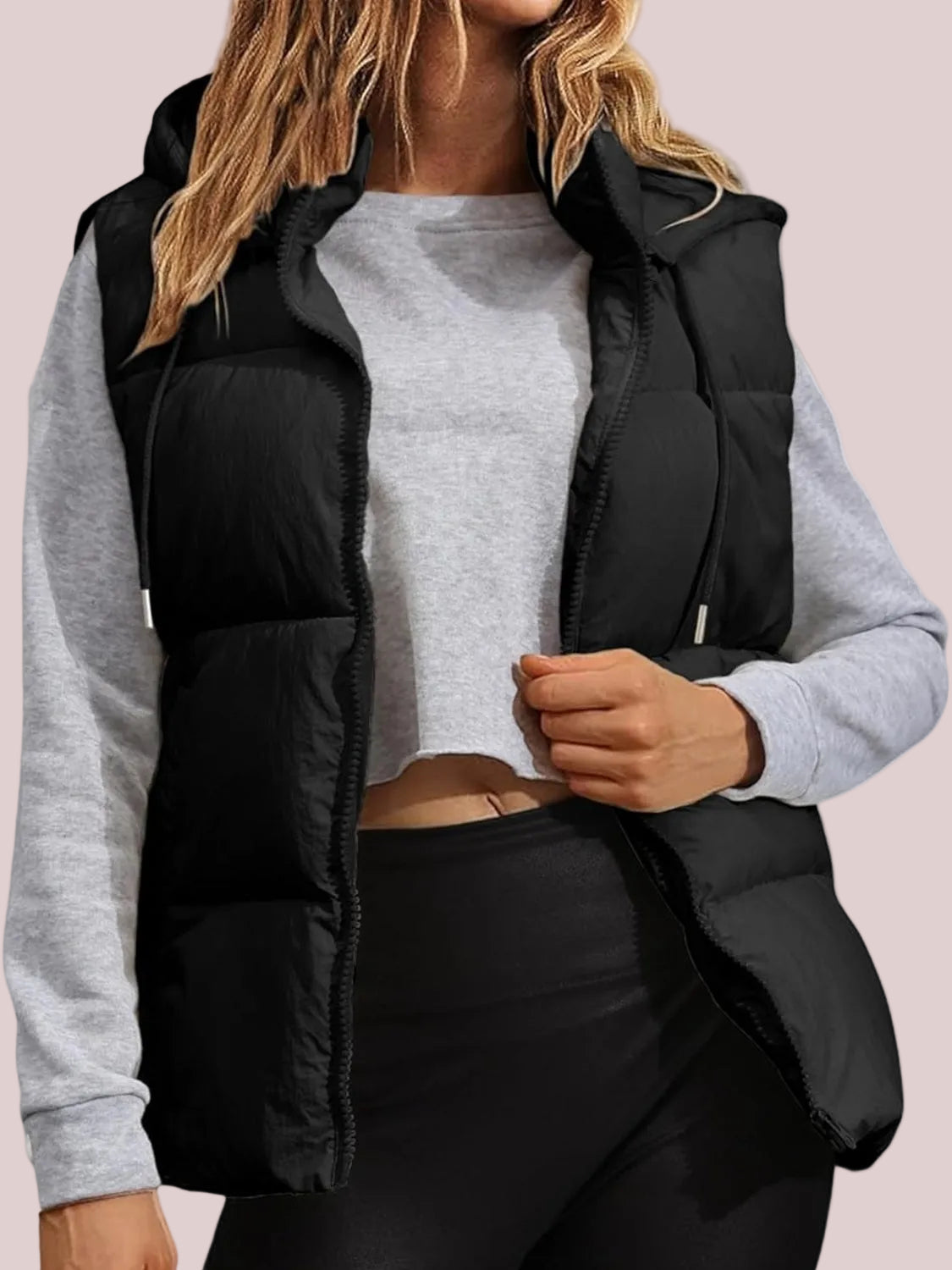 Women's Lightweight Hooded Puffer Vest