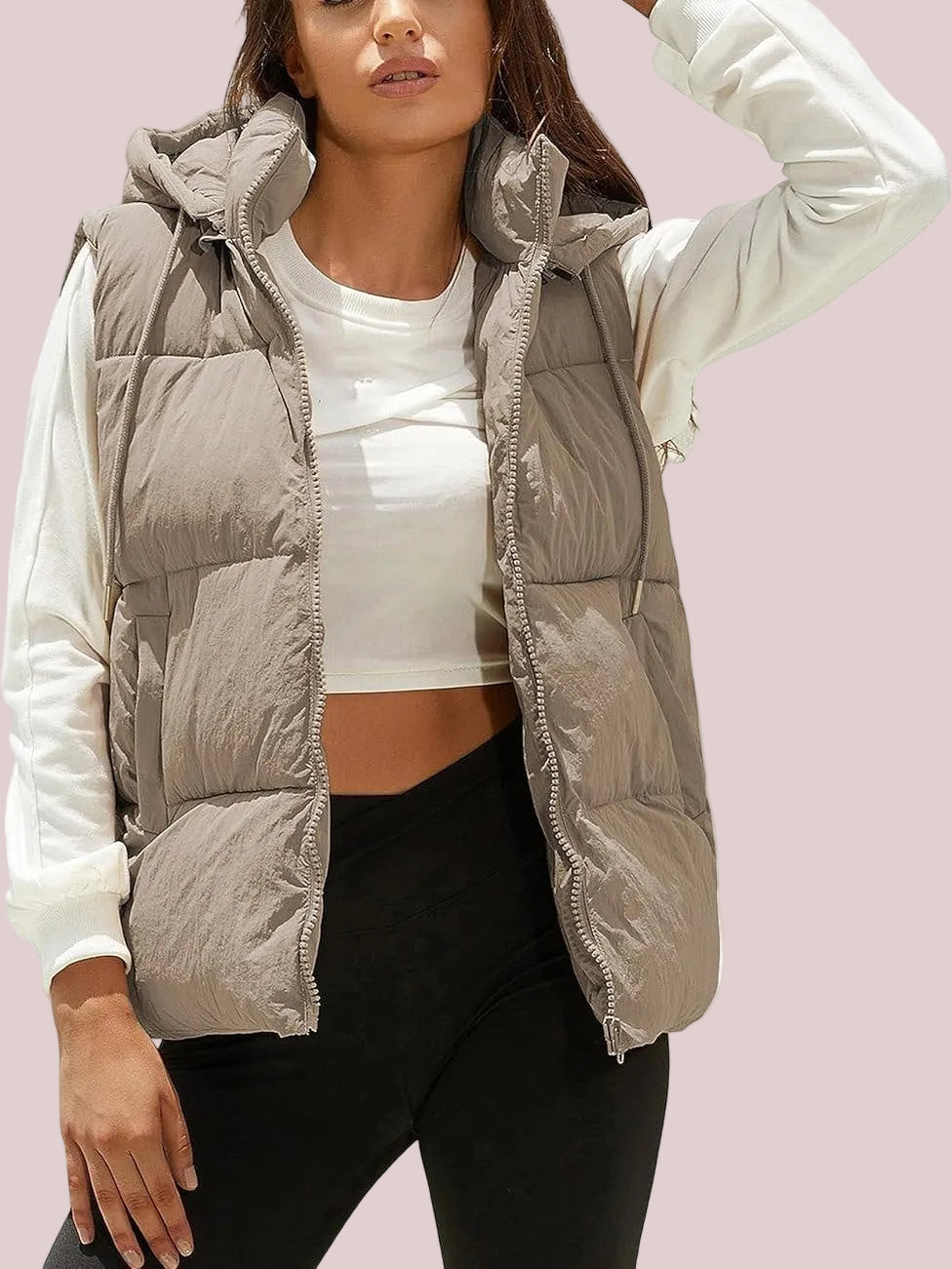 Women's Lightweight Hooded Puffer Vest