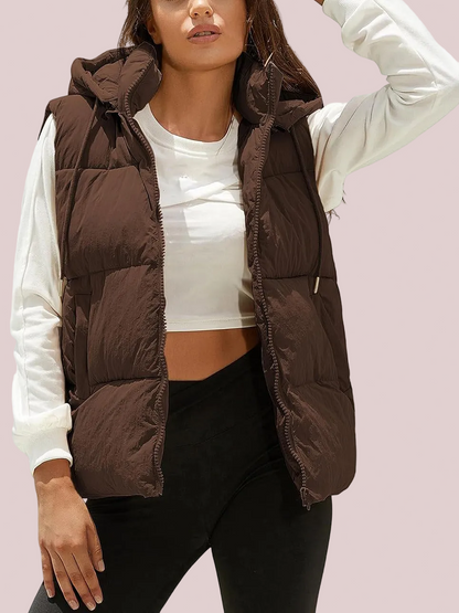 Women's Lightweight Hooded Puffer Vest