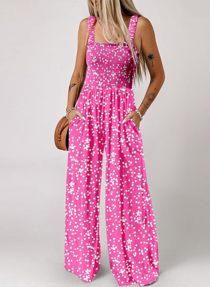 Women's Boho Floral Jumpsuit