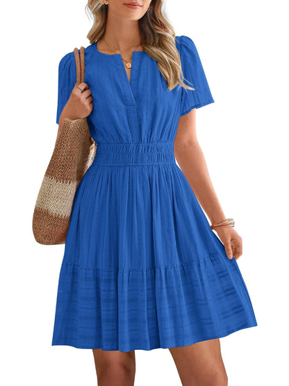 Women's V-Neck Tiered Casual Dress