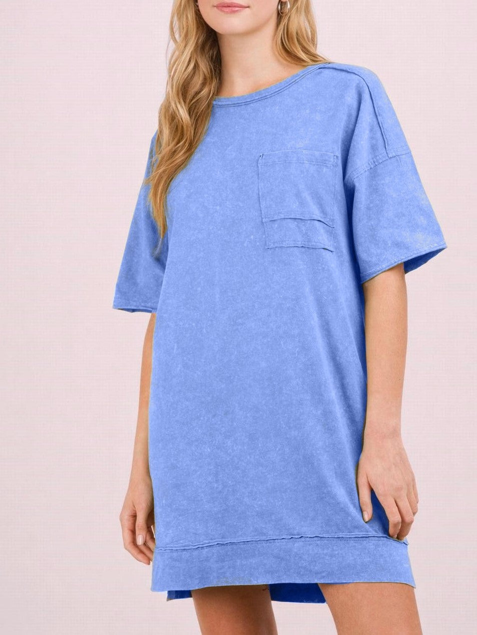 Women's Acid Wash T-shirt Dress