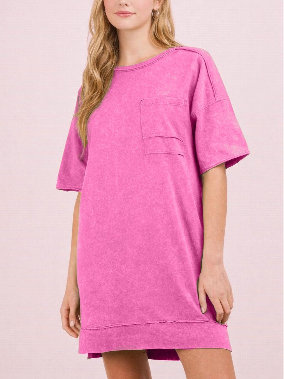 Women's Acid Wash T-shirt Dress