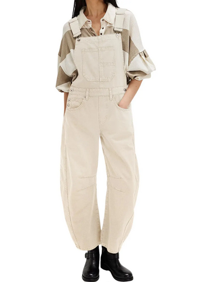 Women's Autumn Vintage Loose‑Fit Denim Overalls