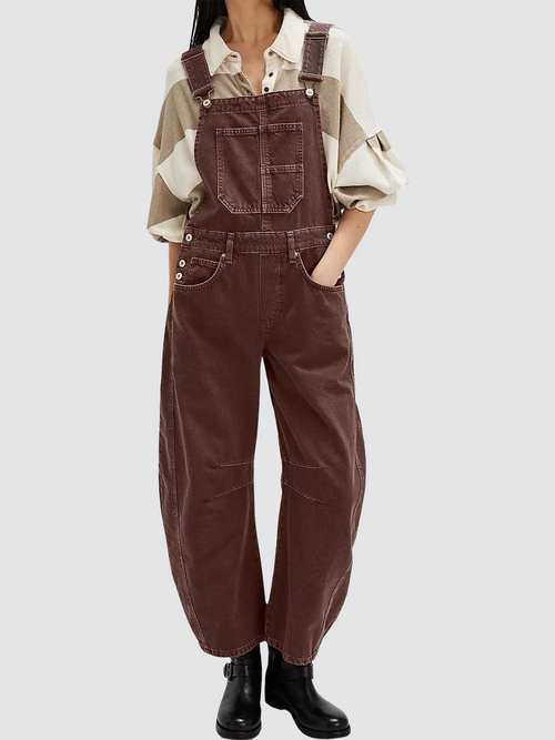 Women's Autumn Vintage Loose‑Fit Denim Overalls