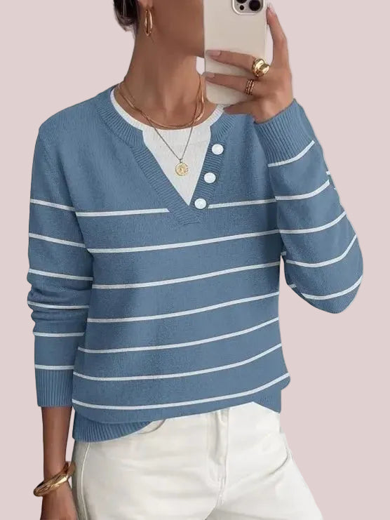 Women's Lightweight Striped Aesthetic Casual Knitwear