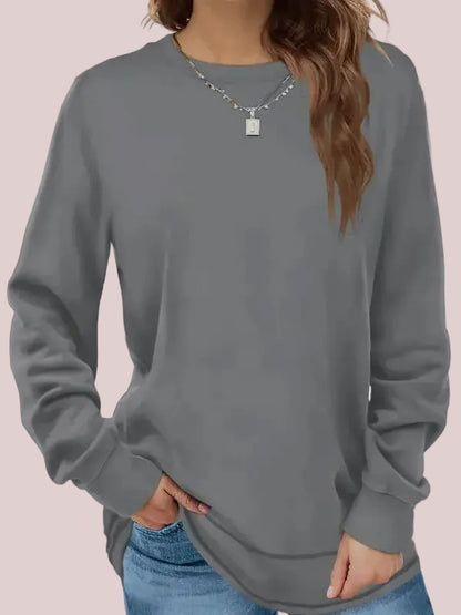 Women's Crewneck Tunic Long Sleeve Top