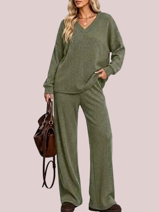 Women's 2-Piece Basic Casual Clothing Set