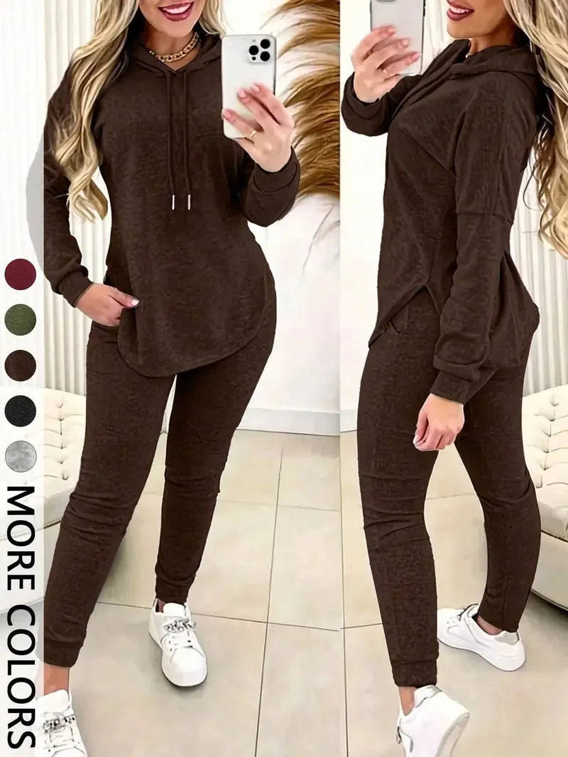 Women's Hooded 2 Piece Matching Outfit