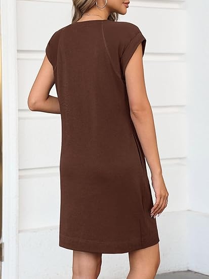 Women's Loose Casual Summer Shift Tunic Dress