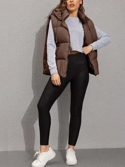 Women's Lightweight Hooded Puffer Vest